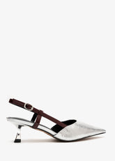 Cosima-Silver/Burgundy