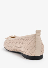 Niceta - Woven Ballerinas With Metal Logo