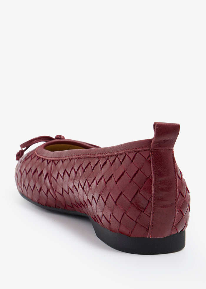 Niceta  - Woven Ballerinas With Metal Logo