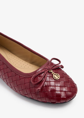Niceta  - Woven Ballerinas With Metal Logo