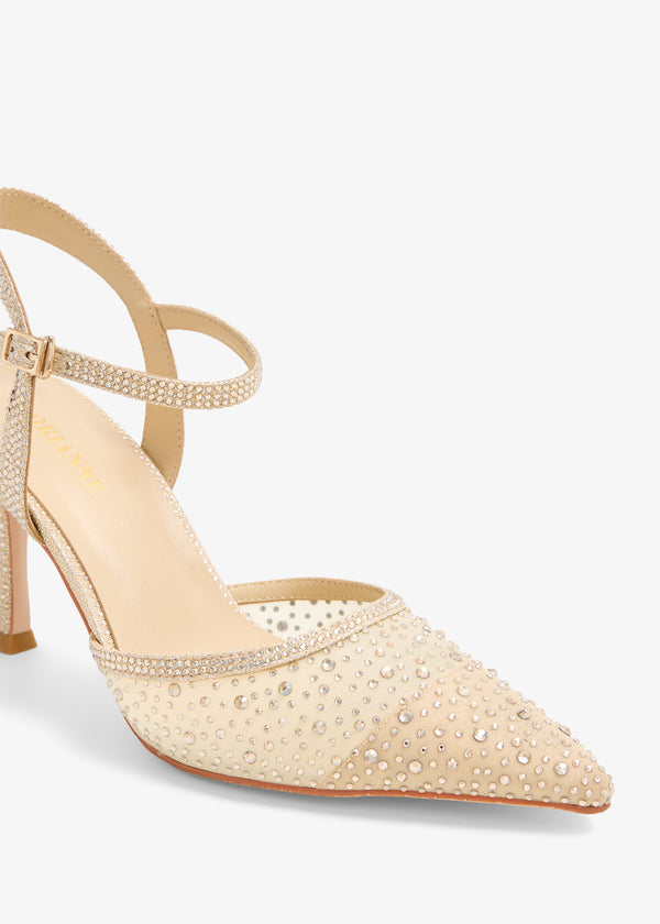 Jeena - Crystal Pumps Ankle Strap