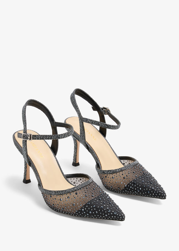 Jeena - Crystal Pumps Ankle Strap