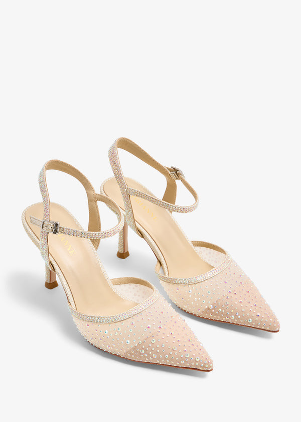 Jeena - Crystal Pumps Ankle Strap