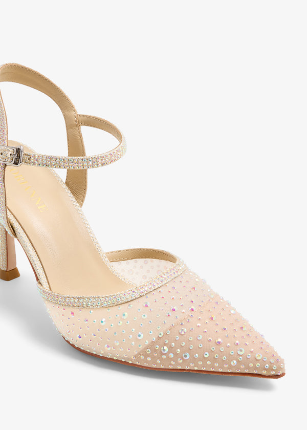 Jeena - Crystal Pumps Ankle Strap