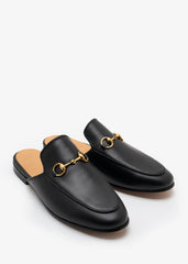 Tansy-Black leather