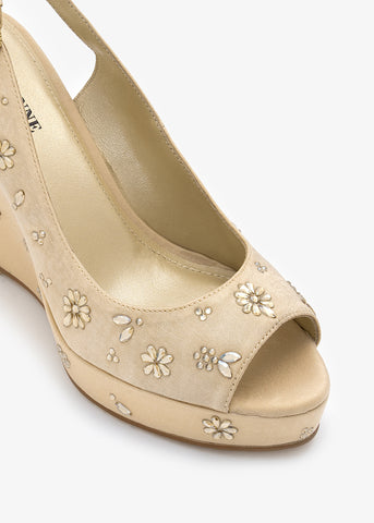 Leda - Crystal Platform Sandals