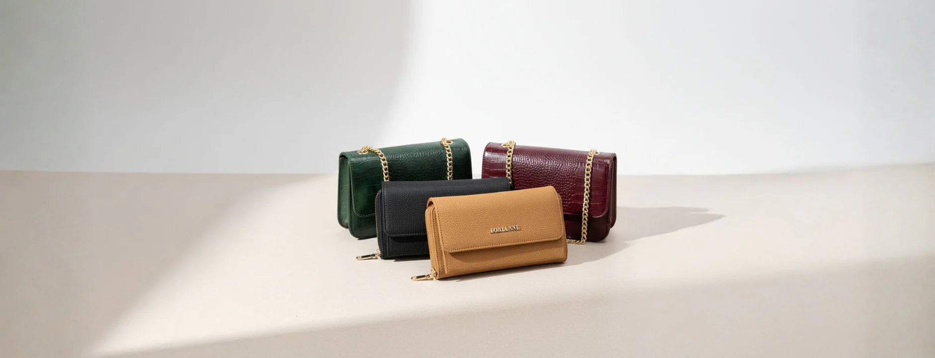 Women’s wallets in stylish designs and colors.